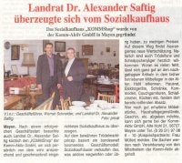 Sozialkaufhaus - Landrat Dr. Alexander Saftig besuchte Sozialkaufhaus - Blick Aktuell 22.06.10